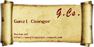 Ganzl Csongor névjegykártya