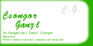 csongor ganzl business card